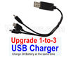 Visuo XS812 Upgrade 1-to-3 USB Charger(Charge 3 Battery at the same time )