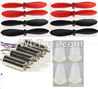 Wltoys Q242 Q242G DQ242 Q242K Parts-17 Propellers(8PCS) & Motor(4pcs-2CW+2CCW) & Feet nails(4PCS) For WLTOYS DQ242 Q242 Q242G Q242K RC Quadcopter parts RC Drone parts