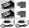 Wltoys Q242 Q242G DQ242 Q242K Parts-20 2pcs Battery & 2pcs USB Charge wire & 2pcs USB-TO-Socket conversion plug For WLTOYS DQ242 Q242 Q242G Q242K RC Quadcopter parts RC Drone parts