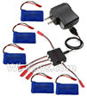 Wltoys Q222K Q222G Parts-36 5pcs 780mah Battery & Upgrade 1-to-5 charger with balance charger & USB-to-Socket Conversion plug & Conversion wire(5pcs),Wltoys Q222K Q222G RC Drone Spare parts,Q222K RC Quadcopter Accessories,Q222G headless mode Replacement p