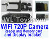 Wltoys Q323 Parts-37-01 Q323E-17 HD WIFI 720P Camera unit & Display bracket & USB Reader and Memory card,Wltoys Q323 RC Quadcopter Drone Spare Parts Accessories,Wltoys Model Q323-B Q323-C Q323-E Replacement Accessories