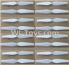 Wltoys Q333 Spare Parts-27-05 Propellers,Main rotor blades(16pcs)-White,Wltoys Q333 RC Quadcopter Drone Spare Parts Accessories,Wltoys Model Q333 Replacement Accessories