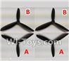 Wltoys Q353 Spare Parts-09-02 Q323-09 Main rotor blades,Propellers(4pcs-2A+2B),Wltoys Q353 RC Quadcopter Drone Spare Parts Accessories,Wltoys Model Q353 Aeroamphibious Air Land Sea Mode Replacement Parts