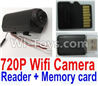 Wltoys Q393 Spare Spare Parts-28 720P Wifi camera assembly(Include Wifi function 720P Camera unit,Reader,4GB Memory card),Wltoys Q393 Q393-A Q393-C Q393-E RC Quadcopter Drone Spare Parts Accessories,Wltoys Model Q393 Replacement Accessories
