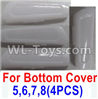 Wltoys Q616 Parts-07-01 Number 5,6,7,8 lamp cover for the Bottom shell cover(4pcs),Wltoys Q616 RC Quadcopter Drone Spare Parts Accessories,Wltoys Model Q616 Replacement Accessories