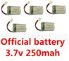 Wltoys V911S Parts-14-03 V966.016 Official 3.7v 250mah battery(5pcs),Wltoys V911 RC Helicopter spare parts accessories,2.4G 4CH 6-Aixs Gyro Flybarless WLtech V911S Parts
