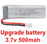 Wltoys V911S Parts-15-01 Upgrade 3.7v 500mah 25C battery(1pcs)-58X17x8mm-Weight-14g,Wltoys V911 RC Helicopter spare parts accessories,2.4G 4CH 6-Aixs Gyro Flybarless WLtech V911S Parts
