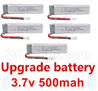 Wltoys V911S Parts-15-03 Upgrade 3.7v 500mah 25C battery(5pcs)-58X17x8mm-Weight-14g,Wltoys V911 RC Helicopter spare parts accessories,2.4G 4CH 6-Aixs Gyro Flybarless WLtech V911S Parts