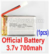 XK K124 Parts-11 Official 3.7V 700MAH Battery(1pcs) For XK K124 helicopter Spare parts,EC145 6CH Flybarless RC Helicopter parts
