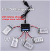 XK K124 Parts-16 Upgrade 1-to-5 charger and balance charger(Not include the 5 battery) For XK K124 helicopter Spare parts,EC145 6CH Flybarless RC Helicopter parts