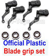 XK K124 Parts-31 Official Plastic blade grip set unit(Include Main grip set(3pcs) & link rod(3pcs) & Bearing(4pcs)) For XK K124 helicopter Spare parts,EC145 6CH Flybarless RC Helicopter parts