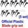 XK K124 Parts-34 Official Plastic blade grip set unit(Include the Main grip set(3pcs) & link rod(3pcs))-Total 5 set For XK K124 helicopter Spare parts,EC145 6CH Flybarless RC Helicopter parts