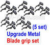 XK K124 Parts-35 Upgrade Metal blade grip set unit(Main grip set(3pcs) & link rod(3pcs) & Bearing(4pcs))-Total 5 set For XK K124 helicopter Spare parts,EC145 6CH Flybarless RC Helicopter parts