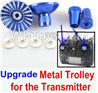 XK K124 Parts-57 Upgrade Metal Trolley for the Transmitter-Blue(Can be used for XK K100 K110 K120 K123 K124 X350 X380) For XK K124 helicopter Spare parts,EC145 6CH Flybarless RC Helicopter parts