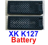 Wltoys XK K127 RC Battery Pack Parts.K127.0010.2pcs.3.7V 400mAh 20C Lipo Battery.