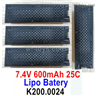 Wltoys XK K200 Parts 4pcs Helicopter Battery Packs.K200.0024.7.4V 600mah Helicopter Lipo Battery Packs.