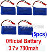 XK X260 Spare parts-20-02 X260-20 Unofficial 3.7v 780mah 20c Battery(5pcs),XK X260 RC Quadcopter Drone Spare Parts Replacement Accessories
