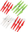 XK X380 Parts-06 Upgrade Propellers,Main rotor blades(4x Green,8X Red,4X White)-(Total 8X CW,8X CCW)-Length-9.4 inches Spare Parts Accessories for Wltoys XK X380 RC Drone,RC Quadcopter Aircraft