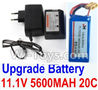 XK X380 Parts-25 Upgrade 11.1V 5600MAH 20C Battery & Charger and Balance charger Spare Parts Accessories for Wltoys XK X380 RC Drone,RC Quadcopter Aircraft