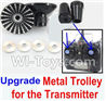 XK X380 Parts-42 Upgrade Metal Trolley for the Transmitter-Black(Can be used for XK X251 X350 X380 K100 K110 K120 K123 K124 ) Spare Parts Accessories for Wltoys XK X380 RC Drone,RC Quadcopter Aircraft