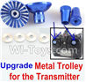XK X380 Parts-43 Upgrade Metal Trolley for the Transmitter-Blue(Can be used for XK X251 X350 X380 K100 K110 K120 K123 K124) Spare Parts Accessories for Wltoys XK X380 RC Drone,RC Quadcopter Aircraft