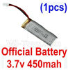 XK K110 K110S Parts-26 Official 3.7v 450mah Battery(1pcs) For Wltoys XK K110 K110S Helicopter parts,6ch Brushless Helicopter spare Accessories