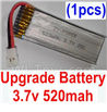 XK K110 K110S Parts-27 Upgrade 3.7v 520mah 25c Battery(1pcs) For Wltoys XK K110 K110S Helicopter parts,6ch Brushless Helicopter spare Accessories