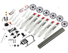 This is the XK K110 K110S Parts Crash set 1,It includes as follow :6x Main Gear,6x Main Propellers,10x Tail blades,2x Swashplate,4x long tail tube,2X Tail cover,2x tail wire,2x tail motor,1x landing skid etc.