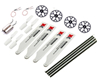 XK K110 K110S Parts-58 Crash set 2(4x long tail tube,4x propellers,4x main gear,4x tail blade,2x tail motor,2x tail wire) For Wltoys XK K110 K110S Helicopter parts,6ch Brushless Helicopter spare Accessories