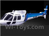 XK K123 Parts-01 Front fuselage & Rear fuselage-Blue For XK K123 helicopter Spare parts,AS350 6CH Flybarless RC Helicopter  parts