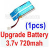 XK K123 Parts-18 Upgrade battery 3.7v 720mah(1pcs) For XK K123 helicopter Spare parts,AS350 6CH Flybarless RC Helicopter  parts