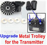XK K123 Parts-54 Upgrade Metal Trolley for the Transmitter-Black(Can be used for XK K100 K110 K120 K123 K124 X350 X380) For XK K123 helicopter Spare parts,AS350 6CH Flybarless RC Helicopter  parts