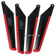 T55/T655-parts-04 Main rotor blades(4pcs-2A+2B)-Black - My Shop - The Best Shop System