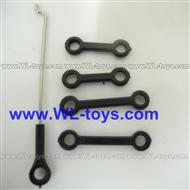 BR6508 Helicopter Parts-11 Long connect buckle(2pcs) & Short connect buckle(2pcs) & Servo rod(1pcs)