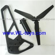 BR6508 helicopter Parts-18 Verticall wing,Tail cover ,Tail blade and Pin for the tail blade