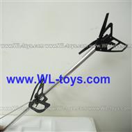 BR6508 RC helicopter Parts-34 Tail unit-Long tail pipe with horizontal and vertiall wing & Tail cover with tail blade & Support pipe