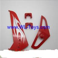 LianSheng LS-208 LS208 RC Helicopter parts, Vertical and Horizontal Tail 2pcs/lot