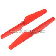 WL-V222-13 Main rotor blades(2x-Red) Wltoys V222 Quadcopter parts wl toys 222 parts