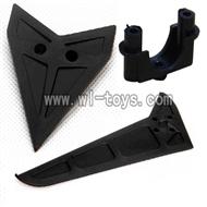 MJX-F649-parts-12 Horizontal wing and fixtures Verticall wing,MJX F49 F649 rc helicopter and mjxrc toys helikopter Accessories