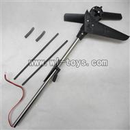 MJX-F649-parts Whole tail unit(Long tail pipe & Horizontal and verticall wing with fixture & Tail cover with tail motor and tail gear & Tail blade & Support pipe with fixtures) MJX F49 F649 rc helicopter