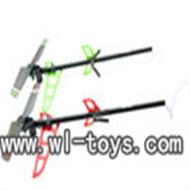 mjx f645 -30 Tail unit set(Color:Red or Green)-1pcs,Mjx F45 F645 RC helicopter Parts,mjxrc toys MJX F645 helikopter Accessories