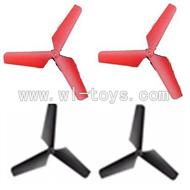 SYMA-X4-parts-05 Main Blades(4pcs-2x Red & 2x Blue) SYMA X4 Quadrocopter SYMARC X4 TOYS model and Syma X4 rc helicopter parts