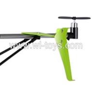 SYMA-S8-parts-22 Whole tail unit-Green(Long tail pipe & Tail Decoration & Support pipe with fixtures & tail motor with tail cover ane tail blade) SYMA S8 rc helicopter parts SYMA TOYS model S8  Accessories