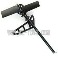 MJX f46  F646 RC helicopter parts-24 Tail unit-(Long tail pipe & Horizontal and verticall wing with fixtures & Tail motor & Tail cover with gear & Tail blade)