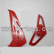 LS-209-parts-33 Horizontal and verticall wing-Orange,LianSheng toys model LS209 RC Helicopter parts