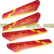 Koome K008 rc helicopter parts-06 Main rotor blades(4pcs-2A+2B)-Orange