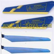 Koome K008 rc helicopter parts-08 Main rotor blades(4pcs-2A+2B)-Blue