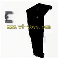 Koome K008 rc Helicopter parts-34 Verticall wing with fixture-Black