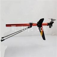 UDI U12 U12A RC helicopter parts-37 Tail unit(Tail pipe & Horizontal and vertical wing with fixtures & Tail blade & Tail motor & Tail gear)