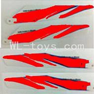 UDI U823 RC helicopter parts-03 Main blades(4pcs-2A+2B-Red)